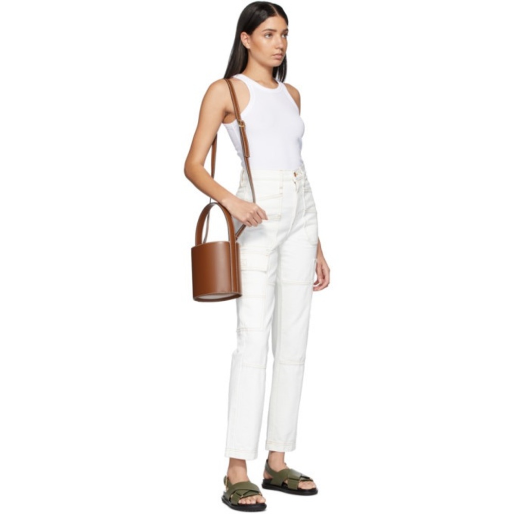 SLVRLAKE Savior White High Rise Cargo Jeans